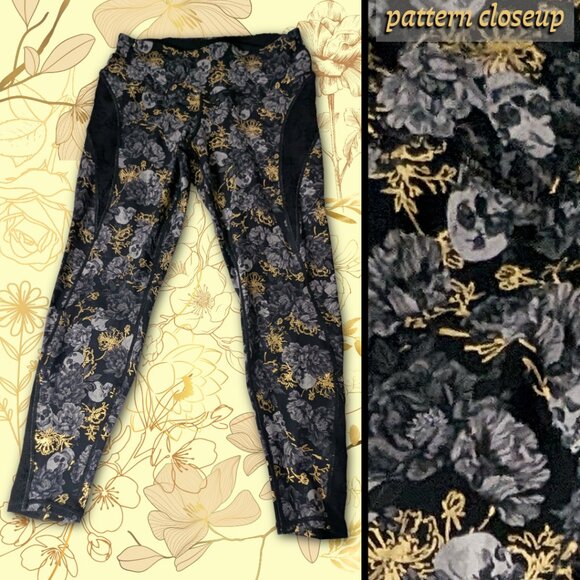 torrid Pants - Torrid Active Skull & Rose Design Black Leggings with Pocket NWOT
